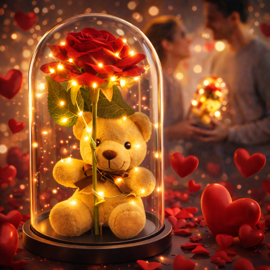 🧸🌹 Meda sa ružom - Savršen poklon voljenoj osobi ❤️