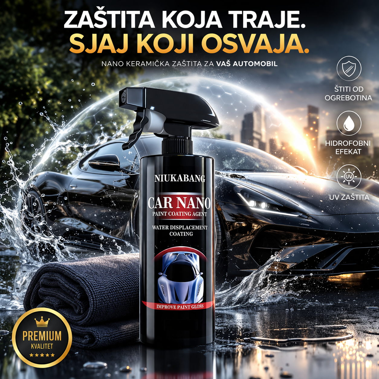 🚗 Car Nano Sprej – Revolucionarna nano keramička zaštita za Vaš auto ✨