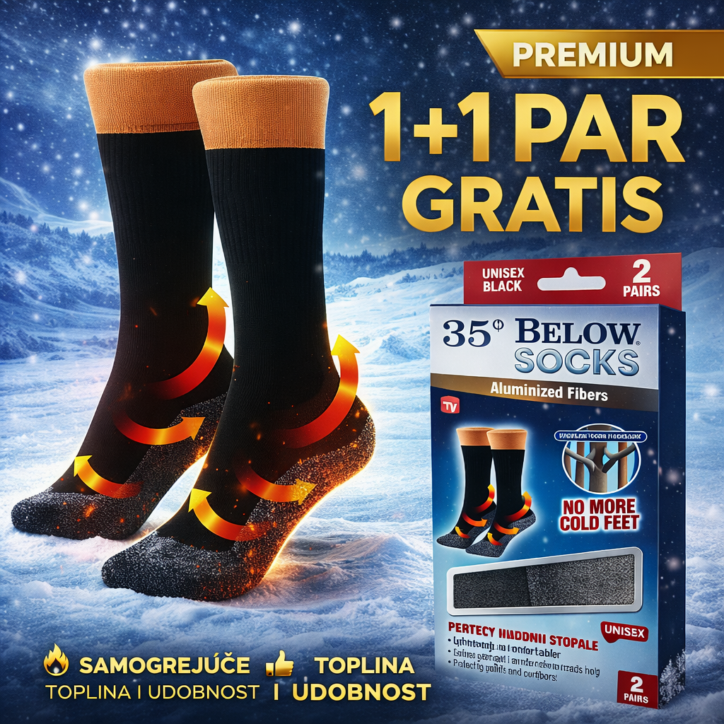 🧦 Čarape za bolju cirkulaciju 1+1 GRATIS – nežna terapija za umorne noge!