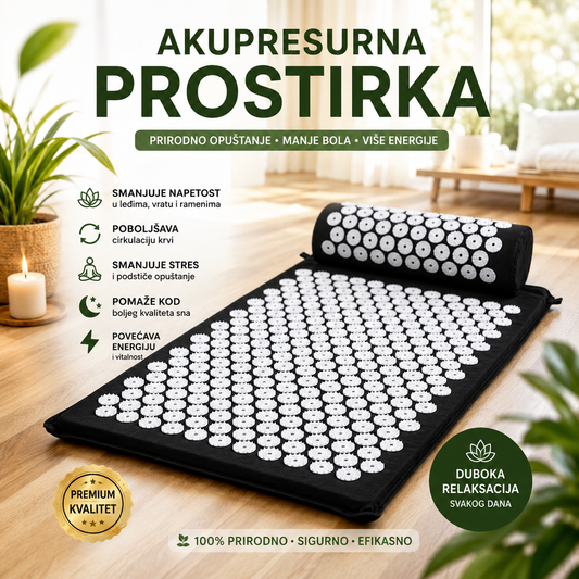 AKUPRESURNA PROSTIRKA ZA MASAŽU - oslobodite telo stresa, napetosti i bolova iz udobnosti svog doma 🧘